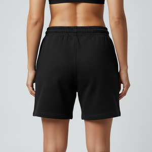 Shorts Deportivos de Algodón Personalizados con Logotipo Impreso en Relieve para Mujer - Product Image 2