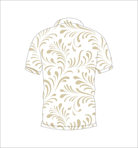 เสื้อโปโลพิมพ์ลายใบไม้แบบนามธรรมสำหรับผู้ชาย พิมพ์ลายทั่วตัว แขนสั้น สไตล์ลำลอง เหมาะสำหรับเล่นกอล์ฟ - Product Image 2