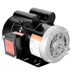 Motor de CA de 1.5 HP, 3450 RPM, 115V/230V, marco 56, para compresor de aire, con eje estriado monofásico de 5/8 pulgadas, rotación CW/CCW - Product Image 1