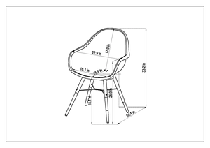Modern <b>Outdoor</b> Teak Garden Set 4 Seater Solid Wood <b>Round</b> <b>Table</b> Weather Resistant Midcentury Design - Product Image 6