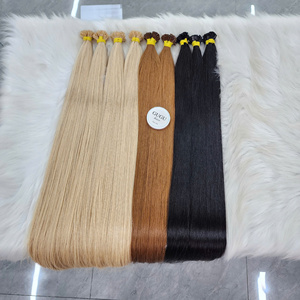 ผมต่อแบบปลายแบน 100% เกรดพรีเมียม เวอร์จิ้น ดับเบิ้ลดรอว์น เคราติน ผมแท้ เย็บด้วยเครื่องจักรแบบดับเบิ้ลเวฟท์ ผลิตในเวียดนาม - Product Image 1