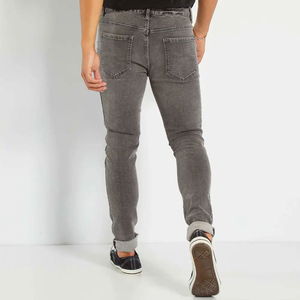 Jeans de Mezclilla Ligeros para Hombre, Corte Regular, Color Personalizado, Lavado Snow Wash, Cintura Media, Estilo Casual Vintage, para Primavera, 100% Algodón, ODM - Product Image 3