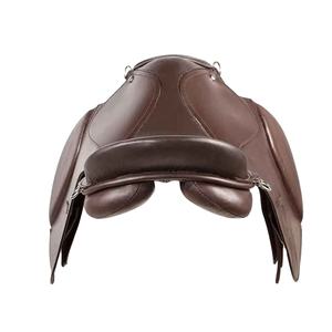 Selle de saut d'élite en cuir pleine fleur avec arbre en plastique avancé et finition laiton signature pour chevaux - Product Image 3