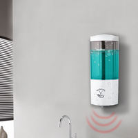 Dispenser Sabun Cair Otomatis 500ml Dinding, LOGO Custom ABS+PC