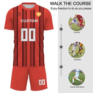 Prix de gros : Kits de football pour hommes 100 % polyester, maillots à manches courtes et uniformes avec shorts imprimés pour adultes, service OEM - Product Image 6