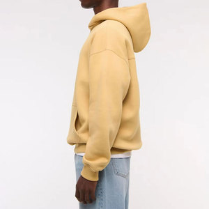 Sweat à capuche en coton personnalisé pour homme, streetwear, jaune moutarde, pull-over, fabricant OEM, usine de Sialkot, sweat à capuche décontracté surdimensionné - Product Image 4