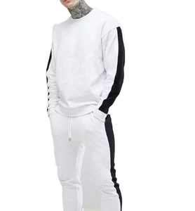 Ensemble de survêtement décontracté pour homme, brodé, délavé, coupe courte, style sport streetwear, avec logo personnalisé, fermeture éclair, deux pièces (sweat à capuche et pantalon de jogging) - Product Image 1