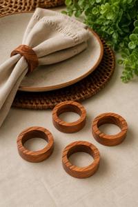 Anillos de Servilleta de Madera Grabados Personalizados y Duraderos, Decoración de Mesa, Monograma con Iniciales, Accesorio para Bodas y Fiestas, Vietnam Choice Hans - Product Image 2
