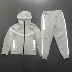 Ensemble de survêtement unisexe en coton réfléchissant, 2 pièces, haut de gamme, pour hommes, vente en gros - Product Image 1