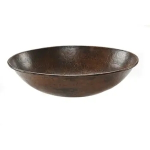 Oval Hammered Copper Undermount Bathroom Sink Antique Bronze Vanity Basin Handcrafted Pure Copper Washbowl for Luxury Hotel - Product Image 3