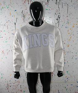 Sudadera con Capucha Kings Gris Ceniza de Invierno 100% Algodón Hecha a Medida - Product Image 2
