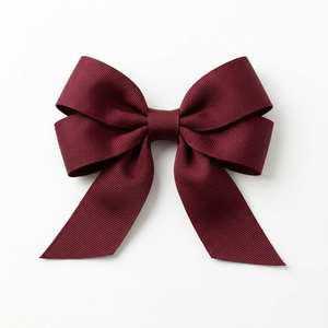 ริบบิ้นโกรเกรนสีแดงเบอร์กันดีขนาด 25 มม. ขายส่ง สำหรับตกแต่งห่อของขวัญ งานเย็บปักถักร้อย งานประดิษฐ์ดอกไม้ - Product Image 2