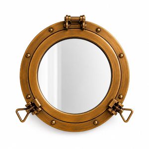 Handcrafted Antique Brass Nautical Porthole <b>Mirror</b> <b>Round</b> <b>Wall</b> <b>Mirror</b> Marine Ship Window Style Decorative Coastal Home Decor - Product Image 1