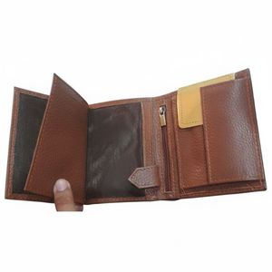 Portefeuille bifold en cuir bleu premium pour homme avec plusieurs emplacements pour cartes, design fin en cuir véritable, pour un usage quotidien ou comme idée cadeau - Product Image 4