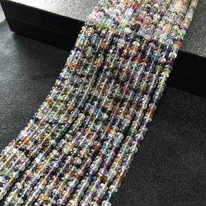 Cuentas de Piedra 100% Naturales Certificadas IGI Grado AA, Multicolor, Multifuego, Tipo Disco Rondelle, 3.5mm-4mm, Gemas Vivaaz para Joyería - Product Image 4