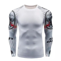 Maillot de bain à manches longues pour hommes adultes, coupe compressive, respirant, écologique, antibactérien, séchage rapide, sans coutures