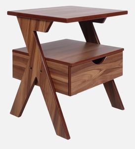 Modern Solid Wood Nightstand With 1 Drawer And Open <b>Shelf</b> Storage Bedroom Furniture Scandinavian Design - Product Image 3