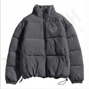 Tokyo Laundry Puffer Jacket Abrigo acolchado con capucha para hombre Bolsillos con cremallera para hombre Stand Collar Puffer Moda para hombre - Product Image 2