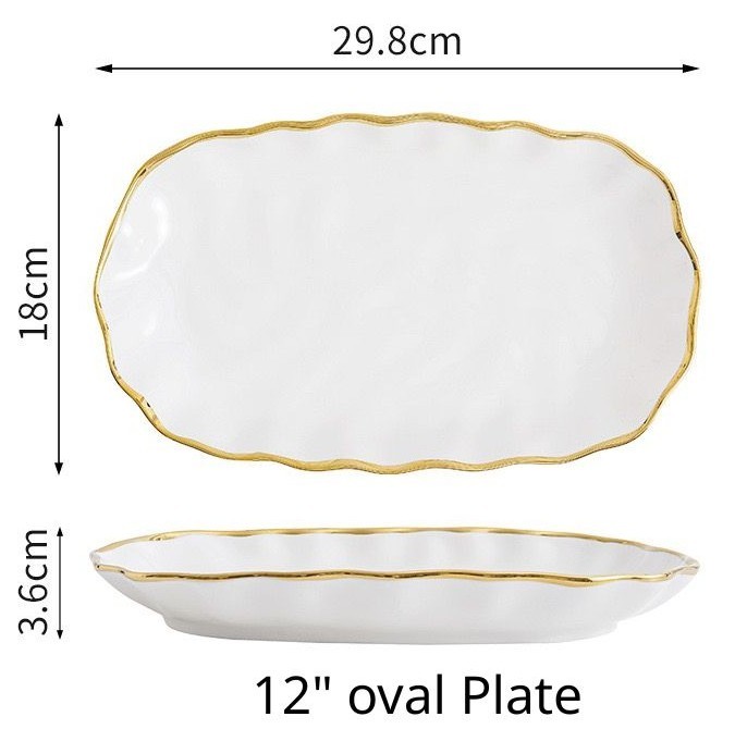 12" oval Plate