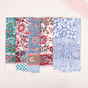 Hot Sale Collection : Premium Quality Hand Block Printed Colorful Bandana Bulk <b>Square</b> <b>Scarf</b> Multi-Style Wristband - Product Image 4