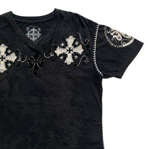 T-shirt délavé pour femme style vintage en coton délavé, décontracté, streetwear, mode quotidienne, haut d'été - Product Image 2