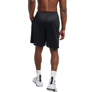 Men's Black Sporty Bermuda <b>Shorts</b> Mid Waist Elastic Quick Dry <b>Polyester</b> Athletic <b>Shorts</b> - Product Image 1
