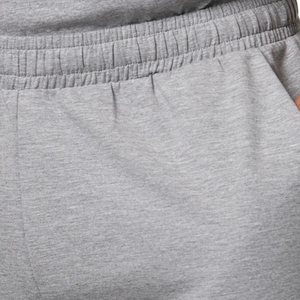 Pantalones Cortos Deportivos de Felpa de Algodón Gris Jaspeado para Hombre, Cintura Elástica, Suaves al Tacto, para Entrenamiento, Fitness, Casual, Descanso y Actividades - Product Image 5