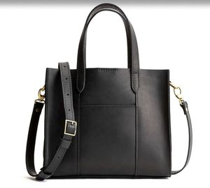 Wholesale Premium Quality Women Genuine Leather Crossbody Tote Bag Fashion <b>Shoulder</b> Bag Modern Black Office Travel Bag - Product Image 3