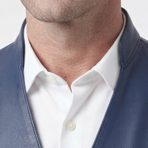 <b>Men's</b> Fashion Genuine <b>Leather</b> <b>Vest</b> <b>Men</b> Office Wear Sleeveless <b>Leather</b> Waistcoat <b>Men</b> Down Button <b>Leather</b> <b>Vest</b> - Product Image 4
