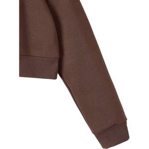 High Quality New Arrival Cotton Women Crop <b>Top</b> Hoodie 100% Cotton Long Sleeve Casual Clothing Fashion Crop Hoodies with printing - Product Image 4