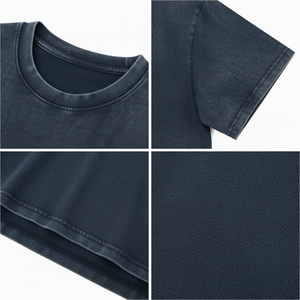 T-shirt en coton délavé pour homme, 230 GSM, coupe classique, col rond, manches courtes, respirant, confortable, usage quotidien, toutes saisons, service OEM - Product Image 5