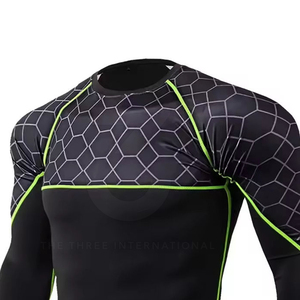 Camiseta Deportiva de Manga Larga para Hombre, Ajustada, Personalizada, Estilo Compresión, Secado Rápido, Spandex/Poliéster, para Profesionales - Product Image 3