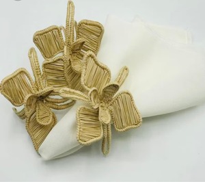 Floral Shape <b>Rattan</b> Napkin Ring For <b>Dining</b> <b>Table</b> Styling Enhances everyday meals with a natural and elegant <b>table</b> presentation - Product Image 5