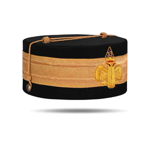 Chapeau Unisexe Réglable et Respirant en Coton 100% Brodé à la Main avec Ailes et Couronne du 33e Degré Maçonnique, Régalia Personnalisée de Haute Qualité - Product Image 2