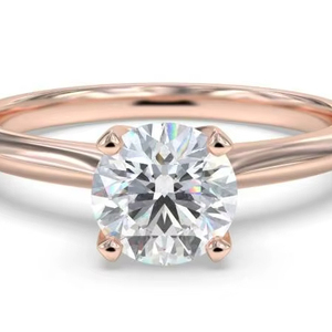 แหวนเพชรทรงกลมขอบมีด 0.30 กะรัต เพชรเพาะเลี้ยงในห้องปฏิบัติการ ตัวเรือนทอง 18K และแพลตตินัม - Product Image 1