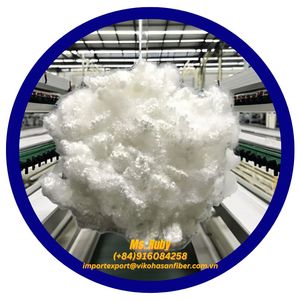 วิโคฮาซาน ใยสังเคราะห์โพลีเอสเตอร์คุณภาพสูง 4D HCS สีขาว แบบกลวง ซิลิโคนเคลือบ ใยรีไซเคิล GRS ทนไฟ - Product Image 3