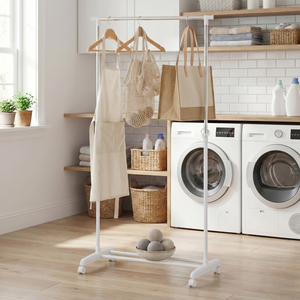 Modern Metal Coat Rack Portable Freestanding Design for <b>Laundry</b> Room Home Furniture - Product Image 1