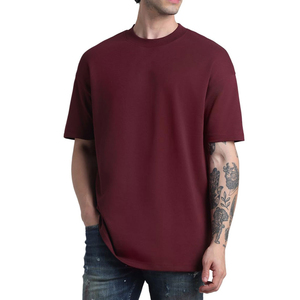 T-shirts décontractés pour hommes 100 % coton de haute qualité, coupe ample, épaules tombantes, grande taille, respirants et écologiques – Vente en gros - Product Image 1