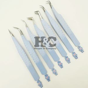 Nouveau Hello Kitty pince à épiler Hello Kitty Extension de cils pince à épiler noir argent pointe Extension de cils pince à épiler Logo de vison durable - Product Image 4