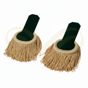 Epaulettes Personalizadas con Flecos Metálicos Dorados y Ajuste Regulable para Uso Ceremonial, Pliegues para Hombros - Product Image 6