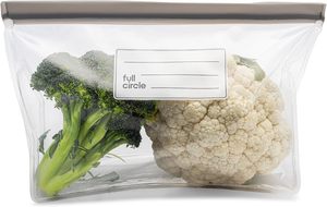 Sac en plastique réutilisable pour le stockage des produits frais, transparent, de grande taille, à fermeture éclair intégrale - Product Image 6