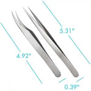 CISEAUX METAL Pince à épiler professionnelle pour extensions de cils en acier inoxydable massif, motif papillon, pince à cils personnalisable avec logo - Product Image 2