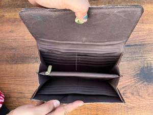 กระเป๋าสตางค์หนังวัวแท้สำหรับผู้หญิงทำมือแบบตะวันตกมีหนังวัวแท้ - Product Image 6