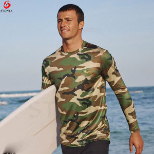 <b>Men's</b> Customizable Compression Rush Guard Long Sleeve UPF 50+ UV Protection Quick Dry Breathable Eco-Friendly <b>Swim</b> Surfing <b>Shirt</b> - Product Image 4