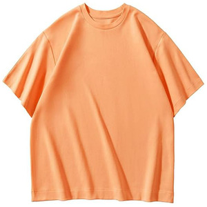 เสื้อยืดคอตตอน 100% คุณภาพสูง ทรงหลวม สไตล์วินเทจ สำหรับผู้ชาย  แบบเรียบง่าย สตรีทแวร์  รับสกรีนโลโก้ ไซส์ใหญ่  ผ้าถัก - Product Image 5