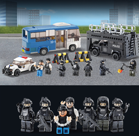 OXFORD TOWN Forces Spéciales Scène de Démolition de Bombes Urbaines Blocs de Construction Officier SWAT Jouets de Construction de Secours d'Urgence