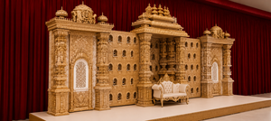 Décoration de scène Manavarai sur le thème Or Divin pour mariage sud-indien, en fibre de verre légère, pour cérémonie de mariage traditionnelle, vente en gros - Product Image 5