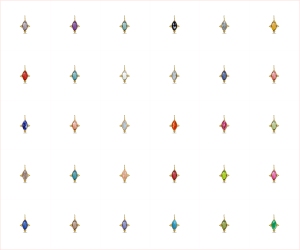 Colgantes de cuarzo LBT chapados en oro con topacio azul de Londres, diseño marquesa y bisel elegante, para fabricación de joyas, 10x5mm, corte rosa - Product Image 6