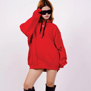 เสื้อฮู้ดดี้โอเวอร์ไซส์สั่งทำขายส่ง ผ้าฝ้ายฟลีซ สำหรับผู้หญิง สไตล์ลำลอง สตรีทแวร์ รับทำโลโก้ตามสั่ง OEM ODM แบรนด์ส่วนตัว สหรัฐอเมริกา - Product Image 3