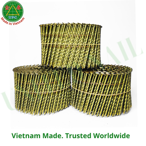 Clavos en rollo de alambre de acero de 2-3/4 pulgadas con vástago liso/roscado y cabeza redonda para clavadora neumática de Vietnam |   Clavo en rollo - Product Image 1